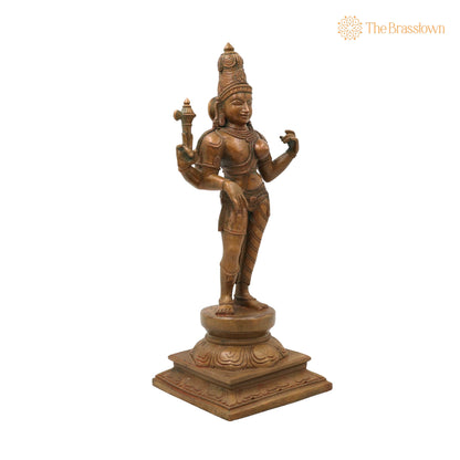 Bronze Ardhanarishwara Idol – Handcrafted Home Décor, Temple &amp; Gifting 12.5 Inch 2