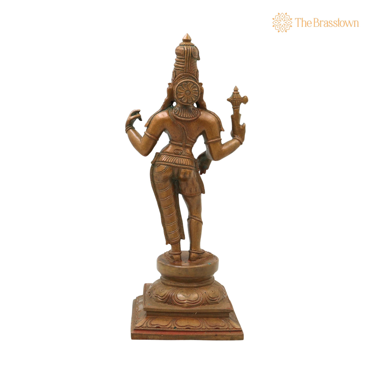 Bronze Ardhanarishwara Idol – Handcrafted Home Décor, Temple &amp; Gifting 12.5 Inch 4