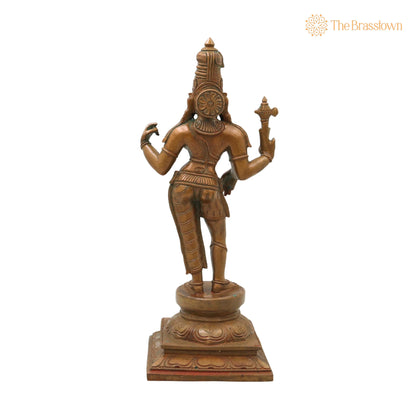 Bronze Ardhanarishwara Idol – Handcrafted Home Décor, Temple &amp; Gifting 12.5 Inch 4