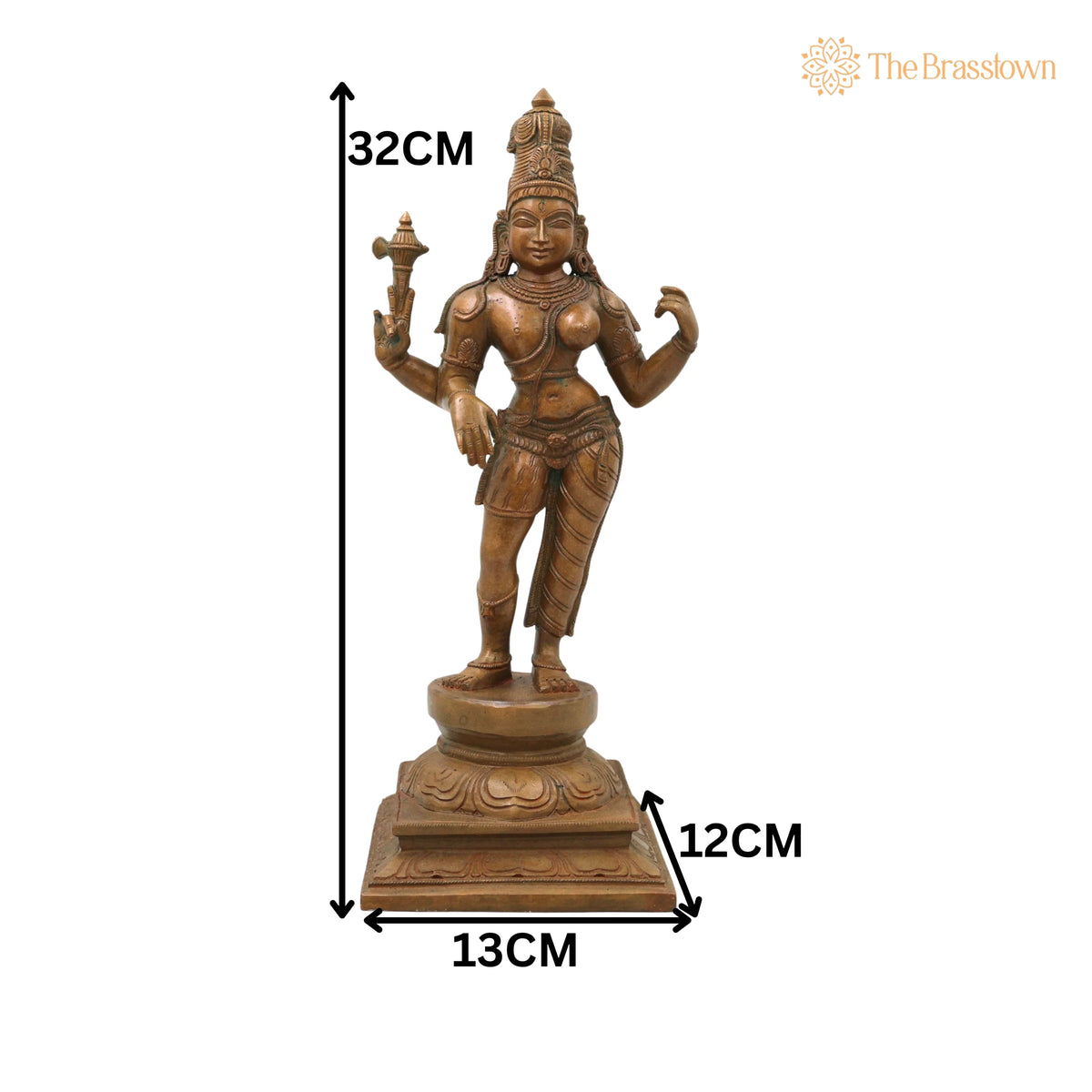 Bronze Ardhanarishwara Idol – Handcrafted Home Décor, Temple &amp; Gifting 12.5 Inch 5
