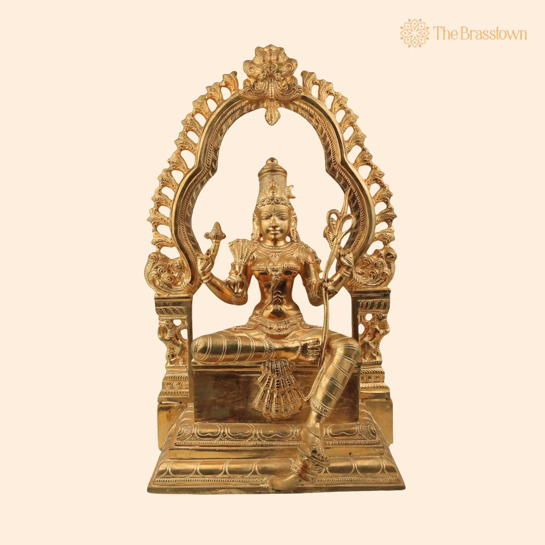 Bronze Rajarajeswari Idol – Lalita Tripura Sundari Devi Murti, Handcrafted Chola Style Statue for Pooja, Home Décor &amp; Gifting 18 Inch 1