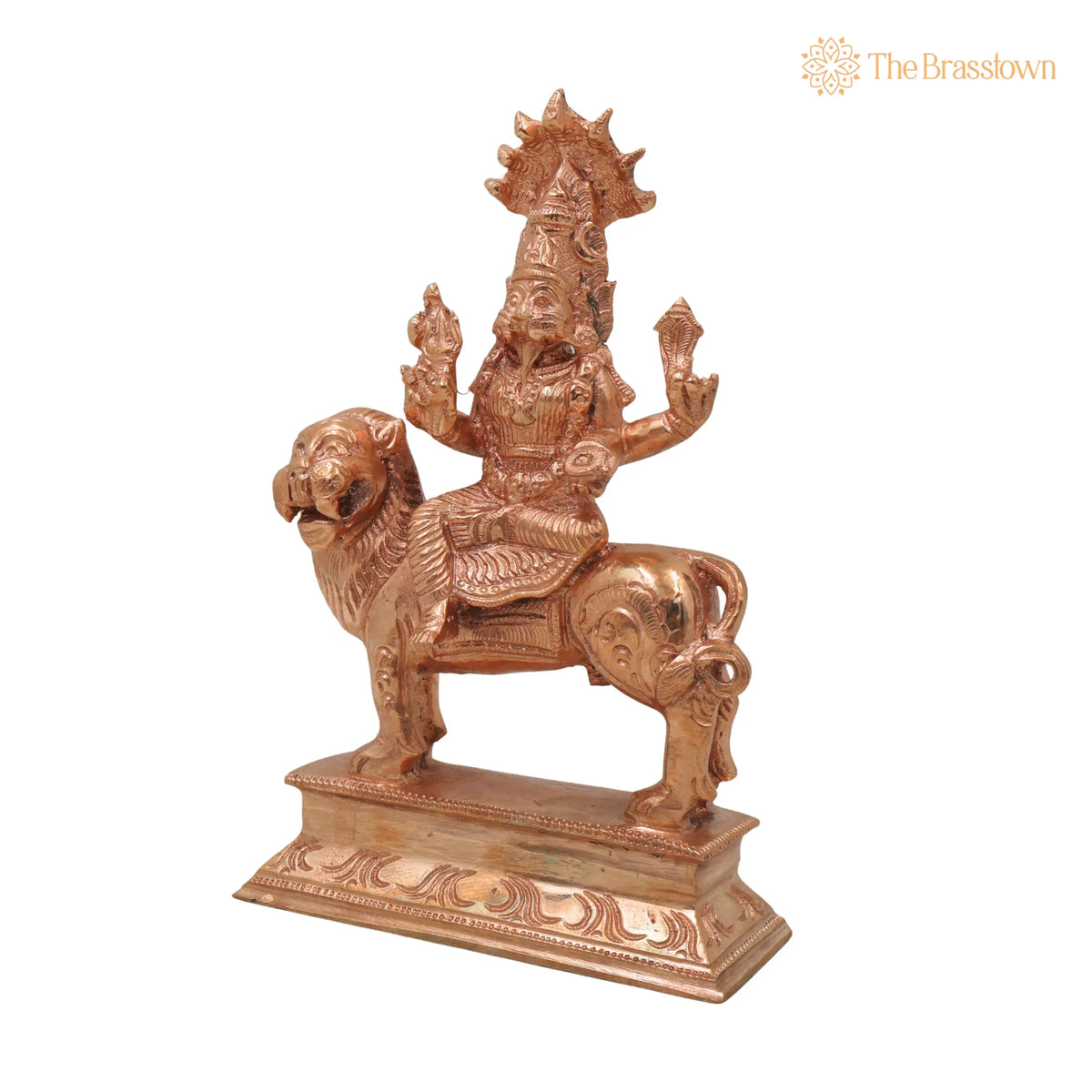 Bronze Pratyangira Devi Idol – Handcrafted Vastu, Home Décor &amp; Gifting 6.5 Inch 3