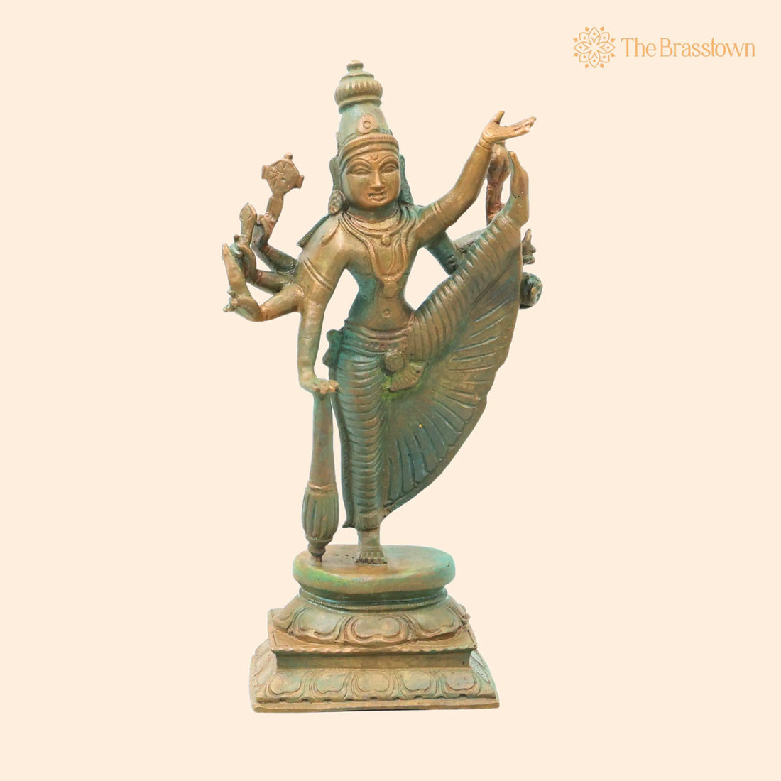 Handcrafted Bronze Vamana Vishnu Idol – Trivikrama Upendra Murti, Traditional Chola Statue for Pooja, Home Décor &amp; Gifting 8 Inch 1