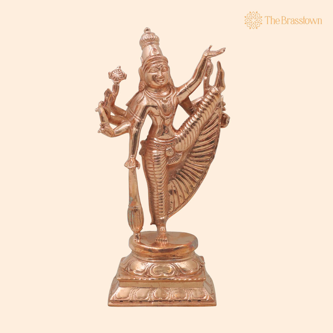 Handcrafted Bronze Vamana Vishnu Idol – Trivikrama Upendra Murti, Traditional Chola Statue for Pooja, Home Décor &amp; Gifting 8 Inch 1
