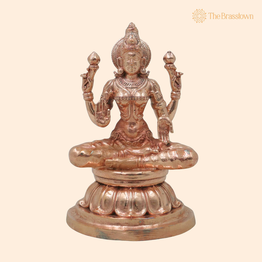 Bronze Maha Lakshmi Idol – Handcrafted Chola Art Mahalakshmi Murti for Pooja, Home Temple Décor &amp; Housewarming Gift 4.5 Inch 1