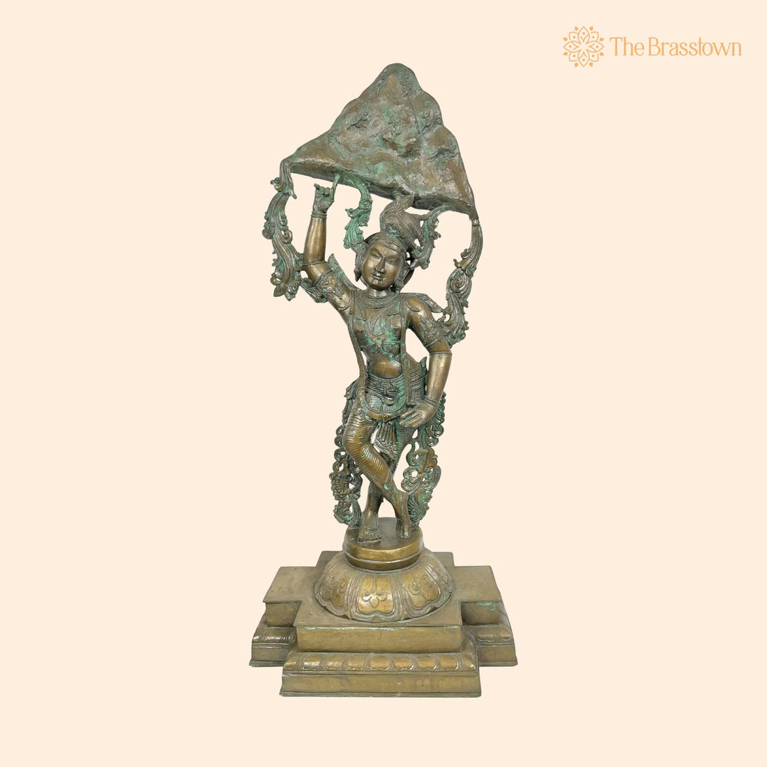 Big Bronze Krishna Idol – Large Handcrafted Lord Krishna Statue, Premium Temple, Pooja &amp; Home Décor Sculpture 45.5 Inch 1