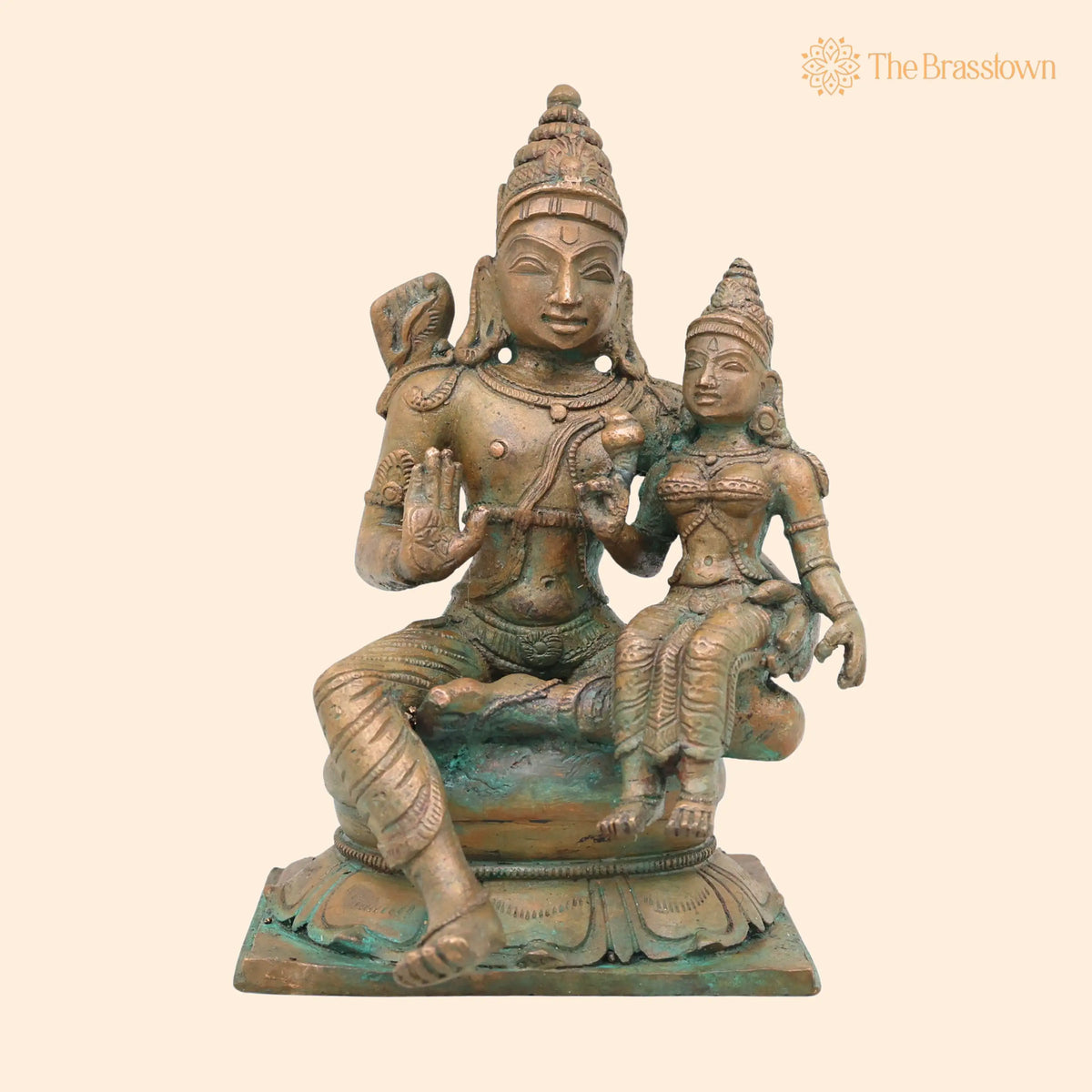 Bronze Rama Sita Murti – Handcrafted Home Décor &amp; Gifting 7.5 Inch 1