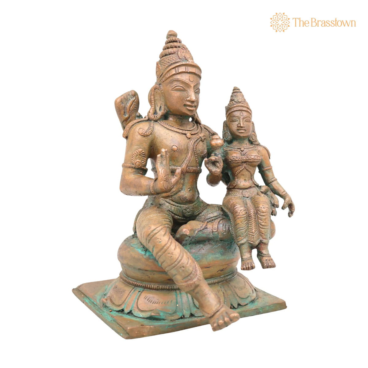 Bronze Rama Sita Murti – Handcrafted Home Décor &amp; Gifting 7.5 Inch 2