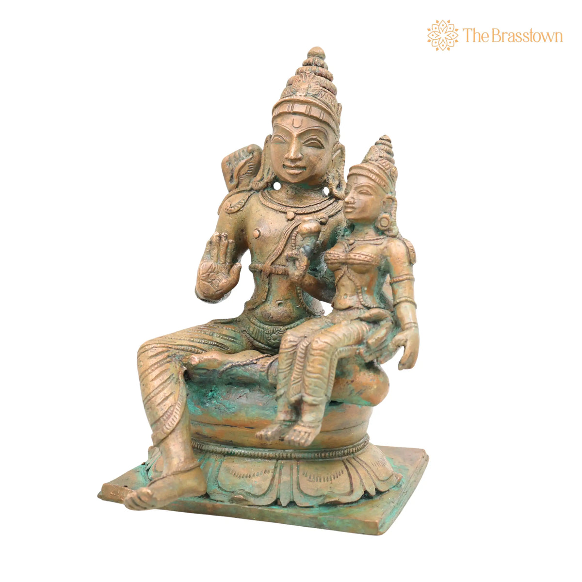Bronze Rama Sita Murti – Handcrafted Home Décor &amp; Gifting 7.5 Inch 3