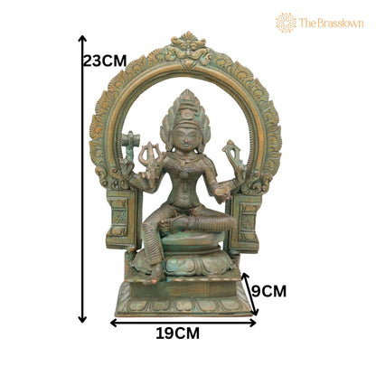 Bronze Mariamman Idol – Handcrafted Mahamariamman Karumariamman Amman Devi Murti for Pooja, Vastu, Home Décor &amp; Gifting 9 Inch 5