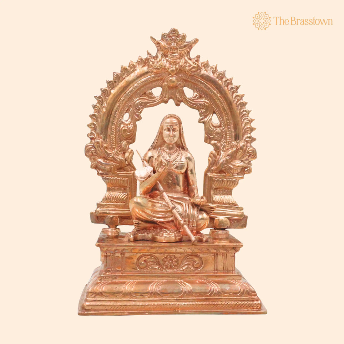 Bronze Adi Shankaracharya Idol – Handcrafted Home Décor &amp; Spiritual Gifting 6.5 Inch 1