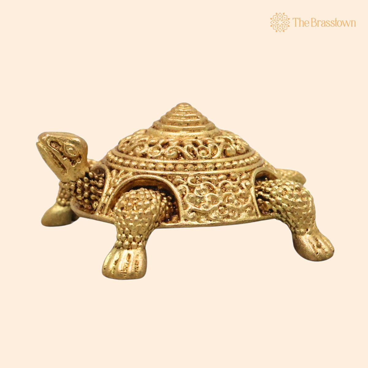 Brass Tortoise Idol – Kurma Vishnu Kachhapa Murti Handcrafted Traditional Pooja Home Décor Gifting 1 Inch 1