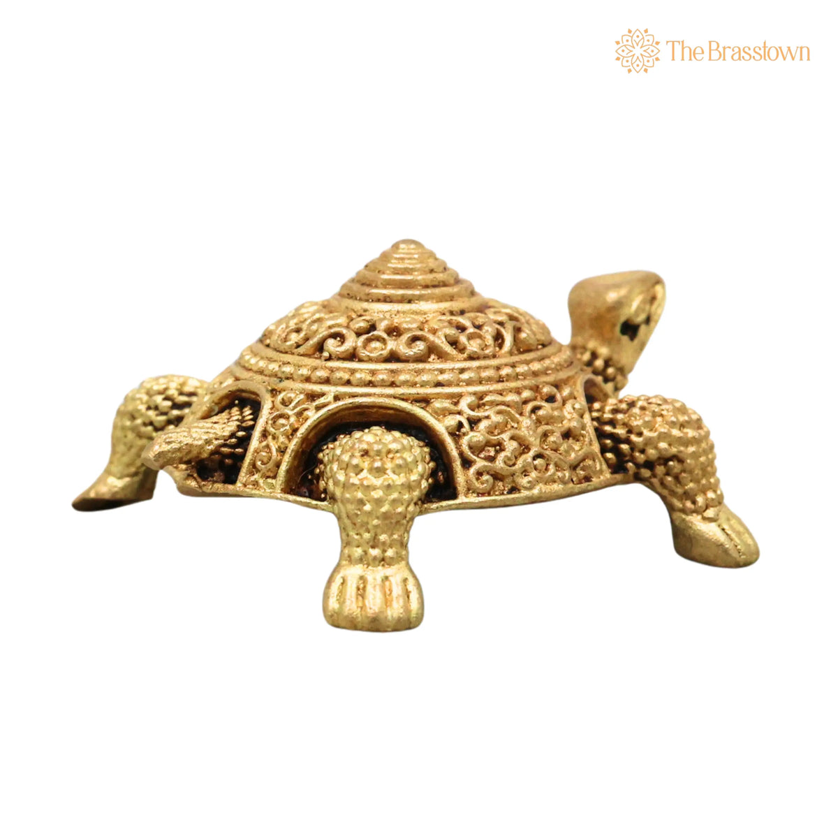 Brass Tortoise Idol – Kurma Vishnu Kachhapa Murti Handcrafted Traditional Pooja Home Décor Gifting 1 Inch 2