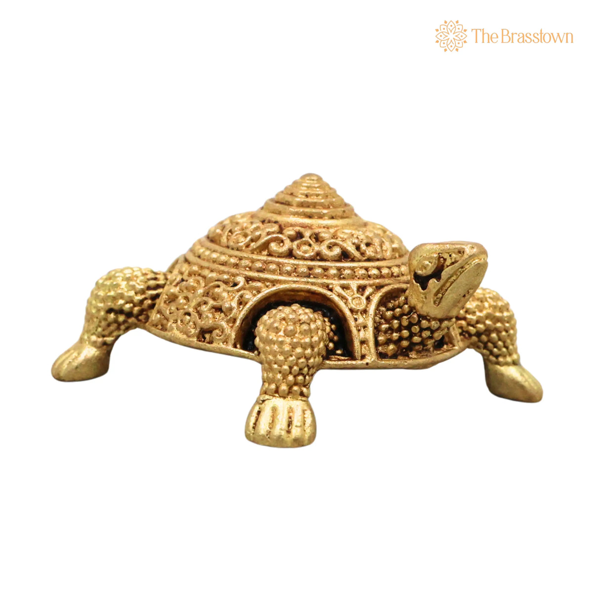 Brass Tortoise Idol – Kurma Vishnu Kachhapa Murti Handcrafted Traditional Pooja Home Décor Gifting 1 Inch 3