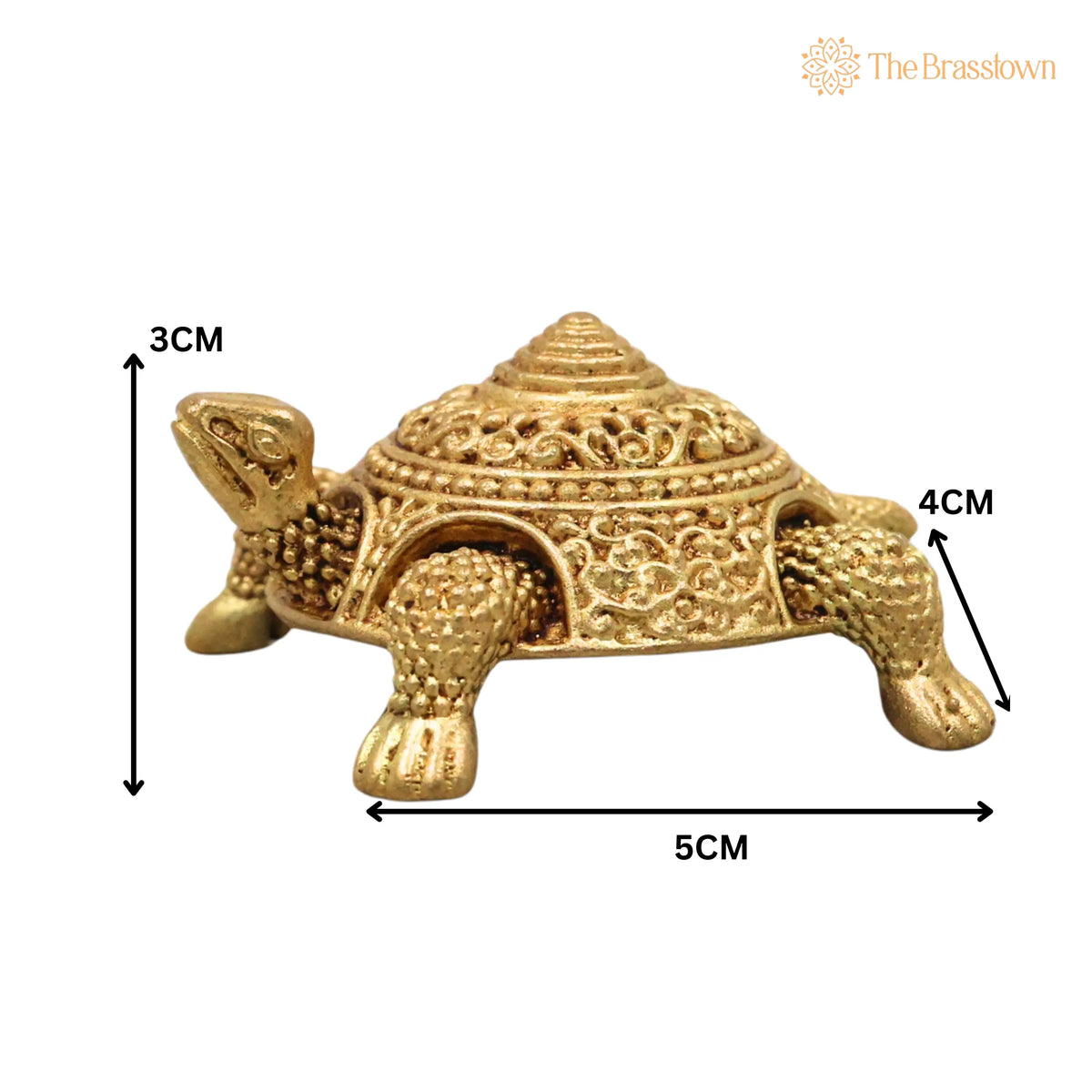 Brass Tortoise Idol – Kurma Vishnu Kachhapa Murti Handcrafted Traditional Pooja Home Décor Gifting 1 Inch 5