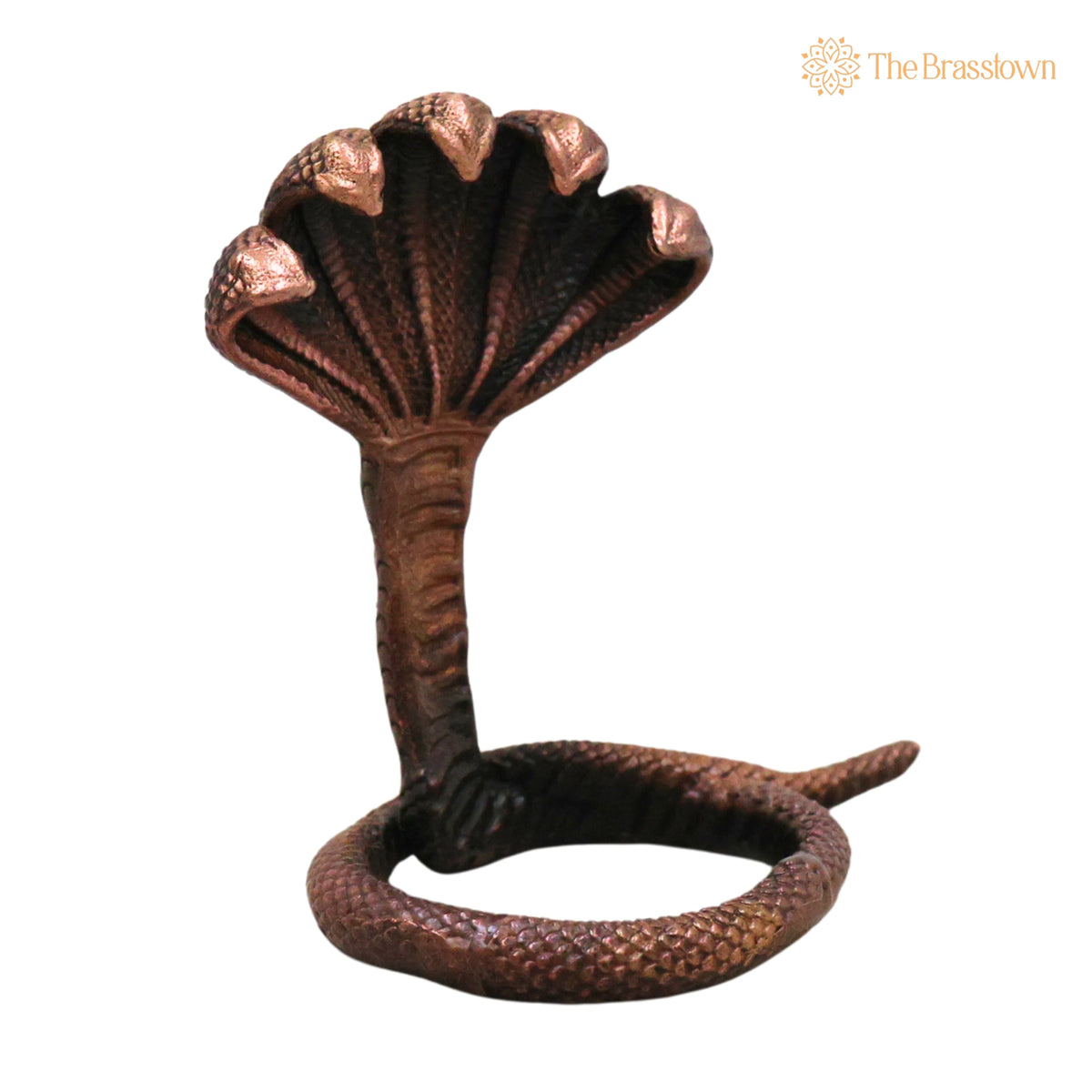 Copper Naga Devata Idol – Handcrafted Traditional Nagaraja Sarpa Murti for Pooja Temple Décor &amp; Spiritual Gifting 2.5 Inch 2