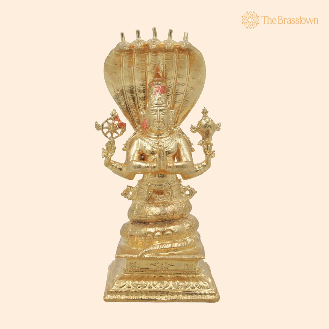 Handcrafted Bronze Sheshnag Vishnu Idol – Adishesha Narayana Murti, Traditional Chola Pooja Décor Gift Statue 4.5 Inch 1