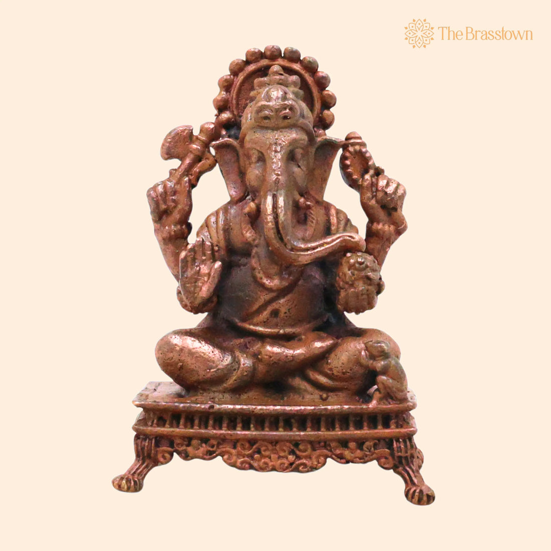 Copper Ganesha Murti – Handcrafted Chola Ganapati Vinayaka Idol for Pooja, Home Décor &amp; Spiritual Gifting 3 Inch 1
