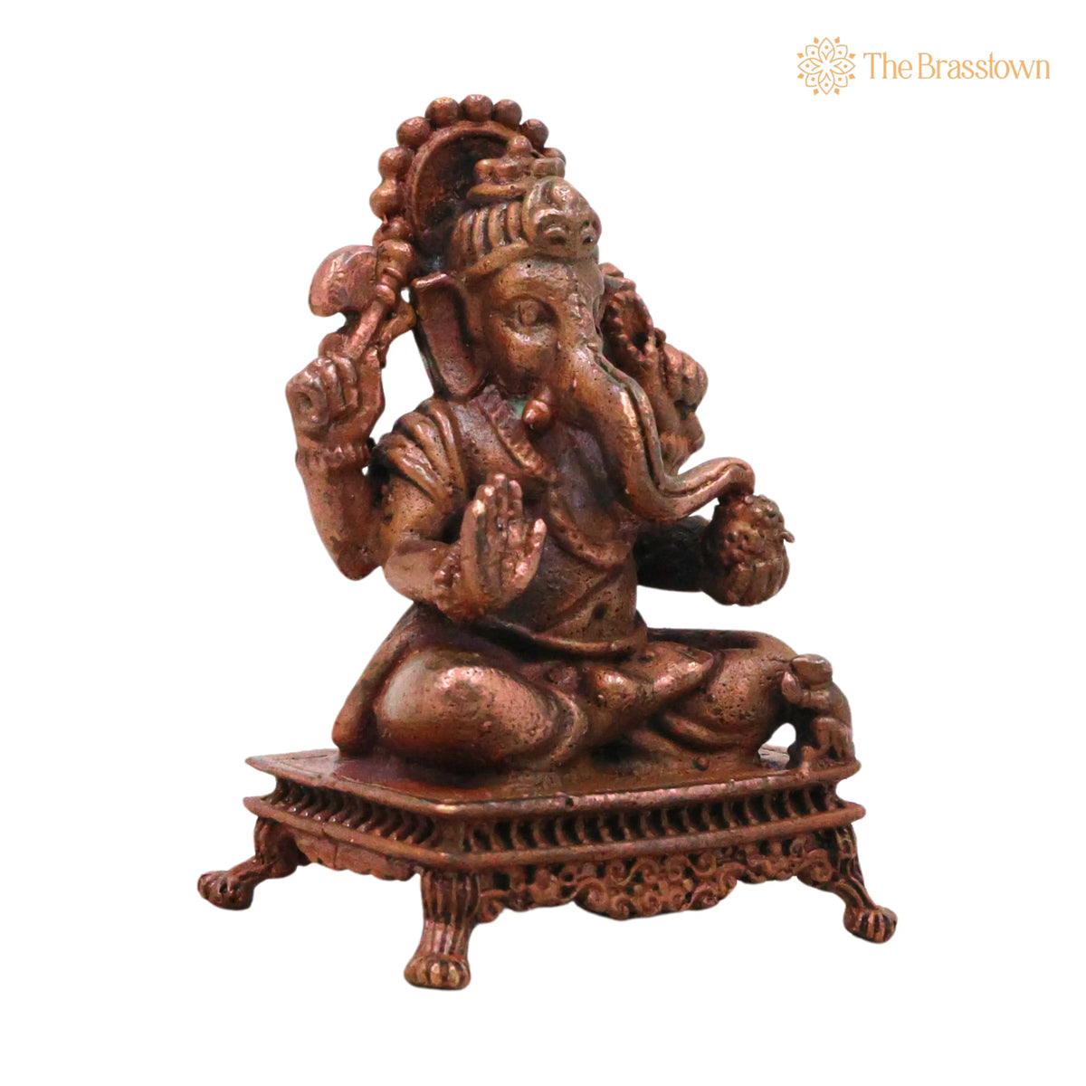 Copper Ganesha Murti – Handcrafted Chola Ganapati Vinayaka Idol for Pooja, Home Décor &amp; Spiritual Gifting 3 Inch 2