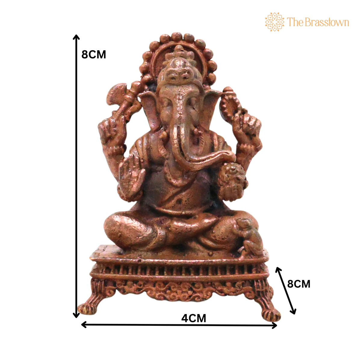 Copper Ganesha Murti – Handcrafted Chola Ganapati Vinayaka Idol for Pooja, Home Décor &amp; Spiritual Gifting 3 Inch 5
