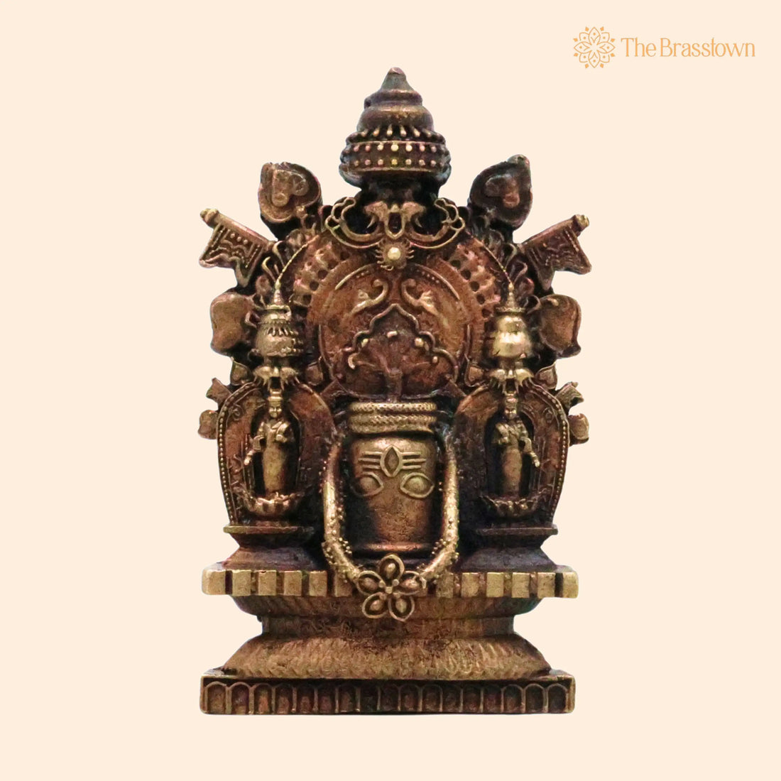 Copper Manjunatheshwara Shiva Idol – Handcrafted Traditional Dharmasthala Murti for Pooja Home Décor Gifting 3 Inch 1