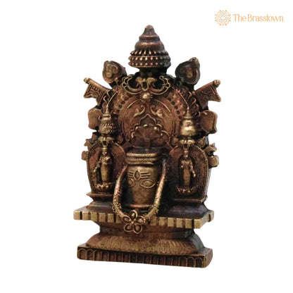 Copper Manjunatheshwara Shiva Idol – Handcrafted Traditional Dharmasthala Murti for Pooja Home Décor Gifting 3 Inch 3