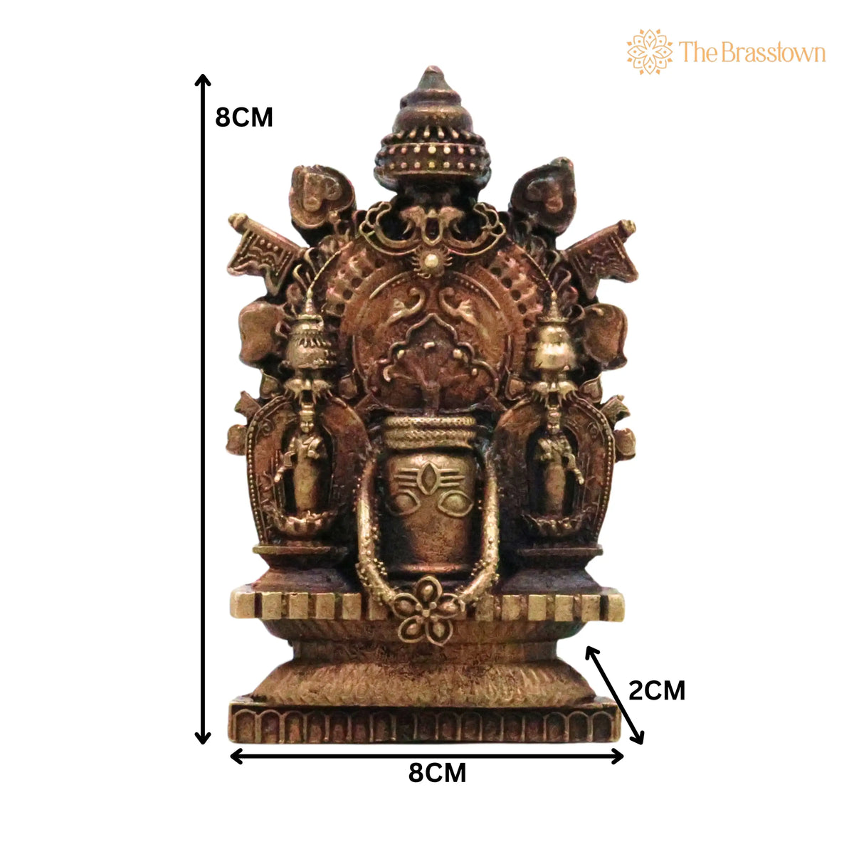 Copper Manjunatheshwara Shiva Idol – Handcrafted Traditional Dharmasthala Murti for Pooja Home Décor Gifting 3 Inch 5