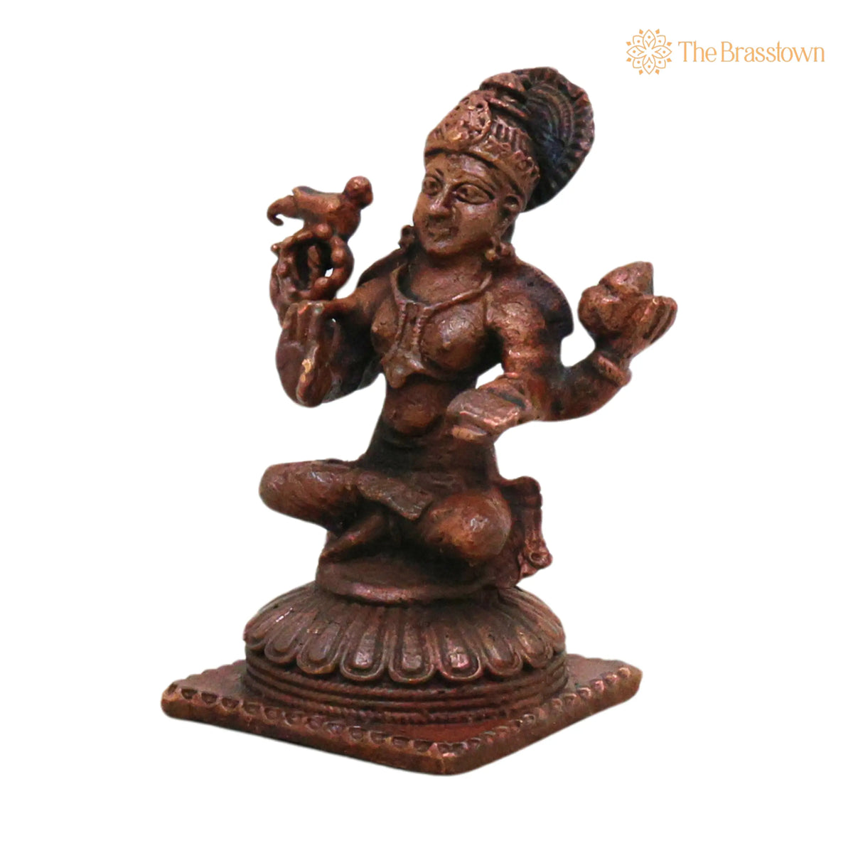 Copper Lakshmi Idol – Handcrafted Traditional Tamra Lakshmi Vigraha for Pooja, Vastu, Home Décor &amp; Gifting 1.5 Inch 3