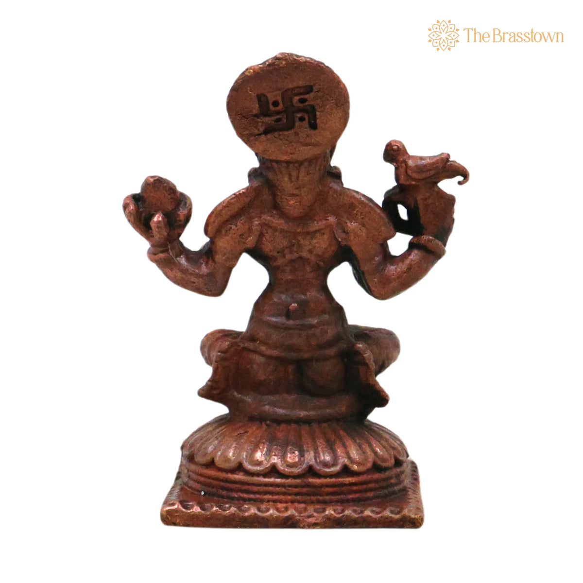 Copper Lakshmi Idol – Handcrafted Traditional Tamra Lakshmi Vigraha for Pooja, Vastu, Home Décor &amp; Gifting 1.5 Inch 4