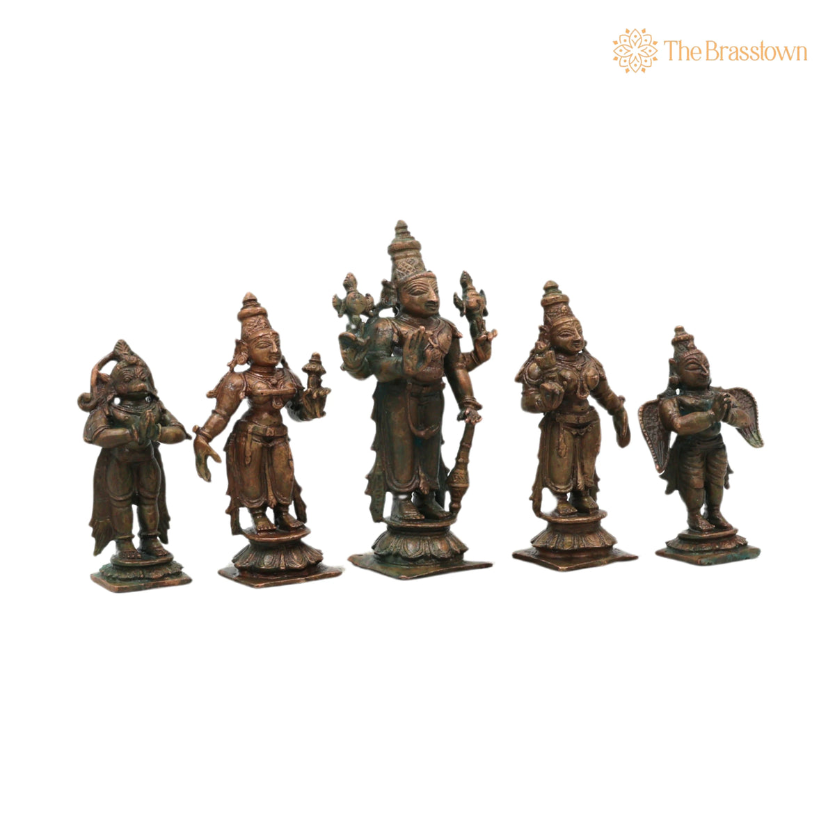 Bronze Lakshmi Narayana Idol – Handcrafted Décor &amp; Gifting 4 Inch 2