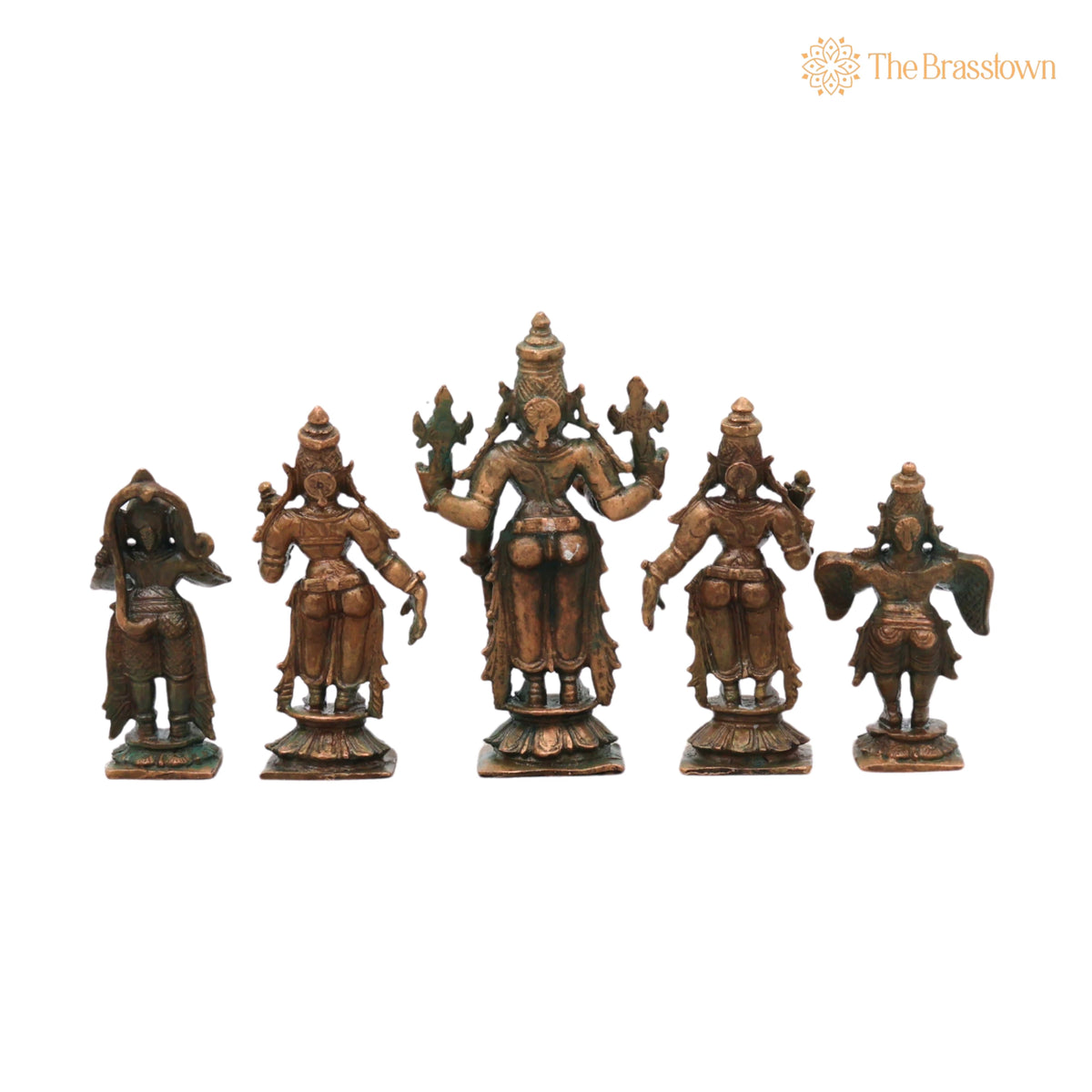 Bronze Lakshmi Narayana Idol – Handcrafted Décor &amp; Gifting 4 Inch 4