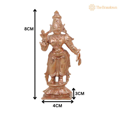 Handcrafted Chola Bronze Sri Devi Bhudevi Murti for Pooja – Home Temple Décor &amp; Spiritual Gifting 3 Inch 5
