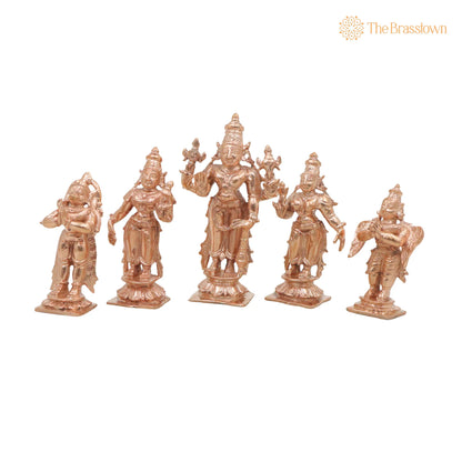 Bronze Lakshmi Narayana Idol – Handcrafted Décor &amp; Gifting 4 Inch 3