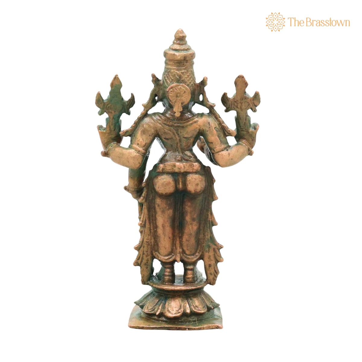 Bronze Vishnu Idol in Antique Finish – Handcrafted Home Décor &amp; Gifting 4 Inch 4