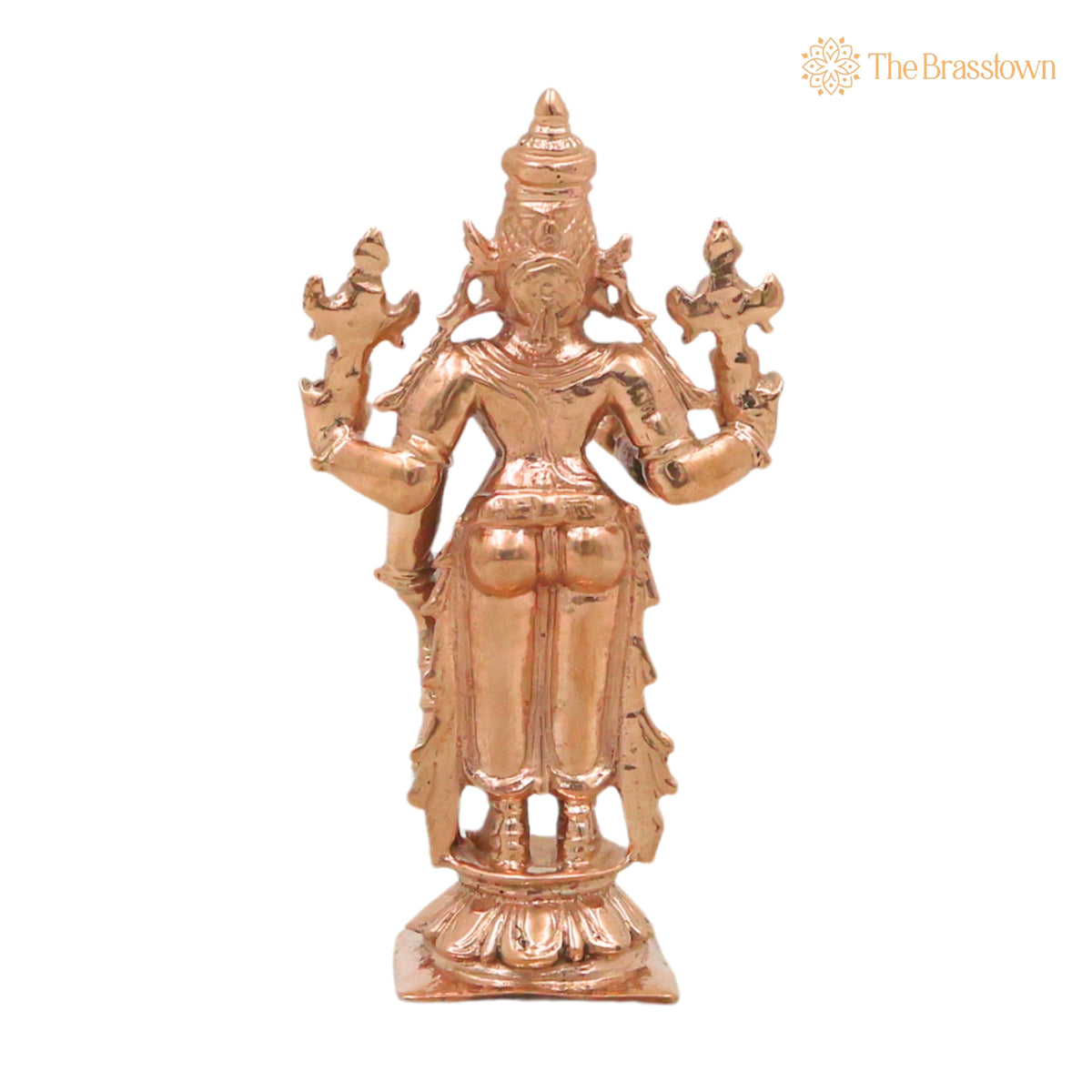 Bronze Vishnu Idol – Handcrafted Temple Décor &amp; Spiritual Gifting 4 Inch 4