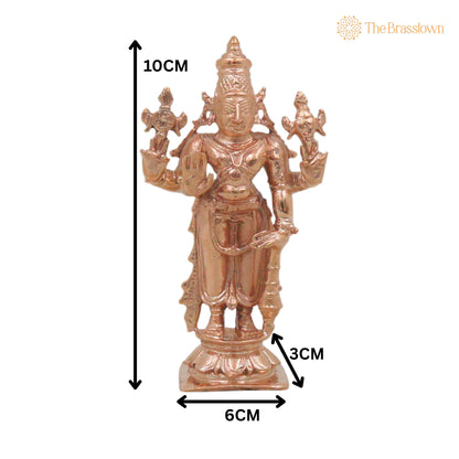 Bronze Vishnu Idol – Handcrafted Temple Décor &amp; Spiritual Gifting 4 Inch 5