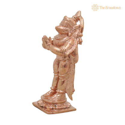Bronze Hanuman Idol – Handcrafted Chola Bajrangbali Anjaneya Murti for Pooja, Temple Décor &amp; Spiritual Gifting 3 Inch 3