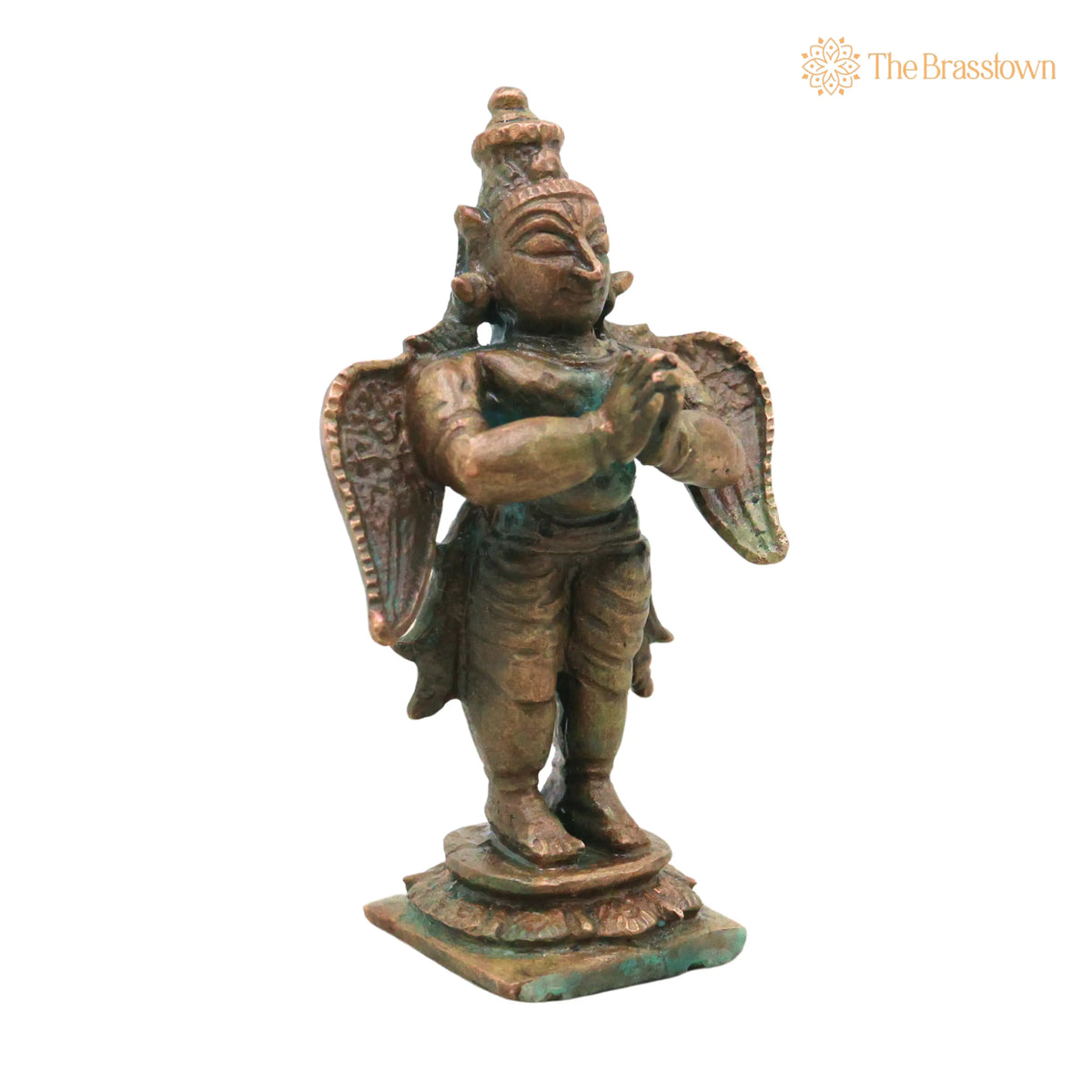 Bronze Garuda Vainateya Idol Antique Finish – Handcrafted Traditional Murti for Puja, Home Mandir &amp; Décor 3 Inch 2
