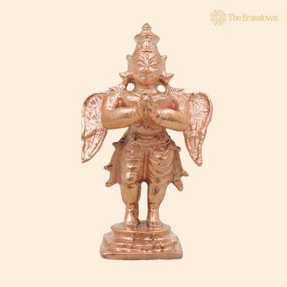 Bronze Garuda Dev Idol – Handcrafted Chola Vainateya Pakshiraja Murti for Pooja Home Décor Traditional Gift 3 Inch 1