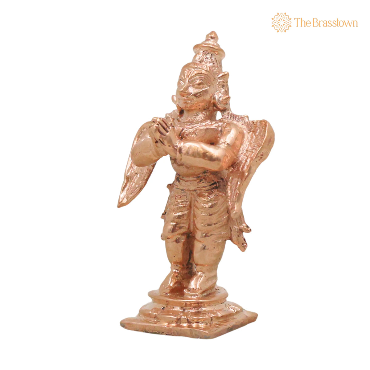 Bronze Garuda Dev Idol – Handcrafted Chola Vainateya Pakshiraja Murti for Pooja Home Décor Traditional Gift 3 Inch 5