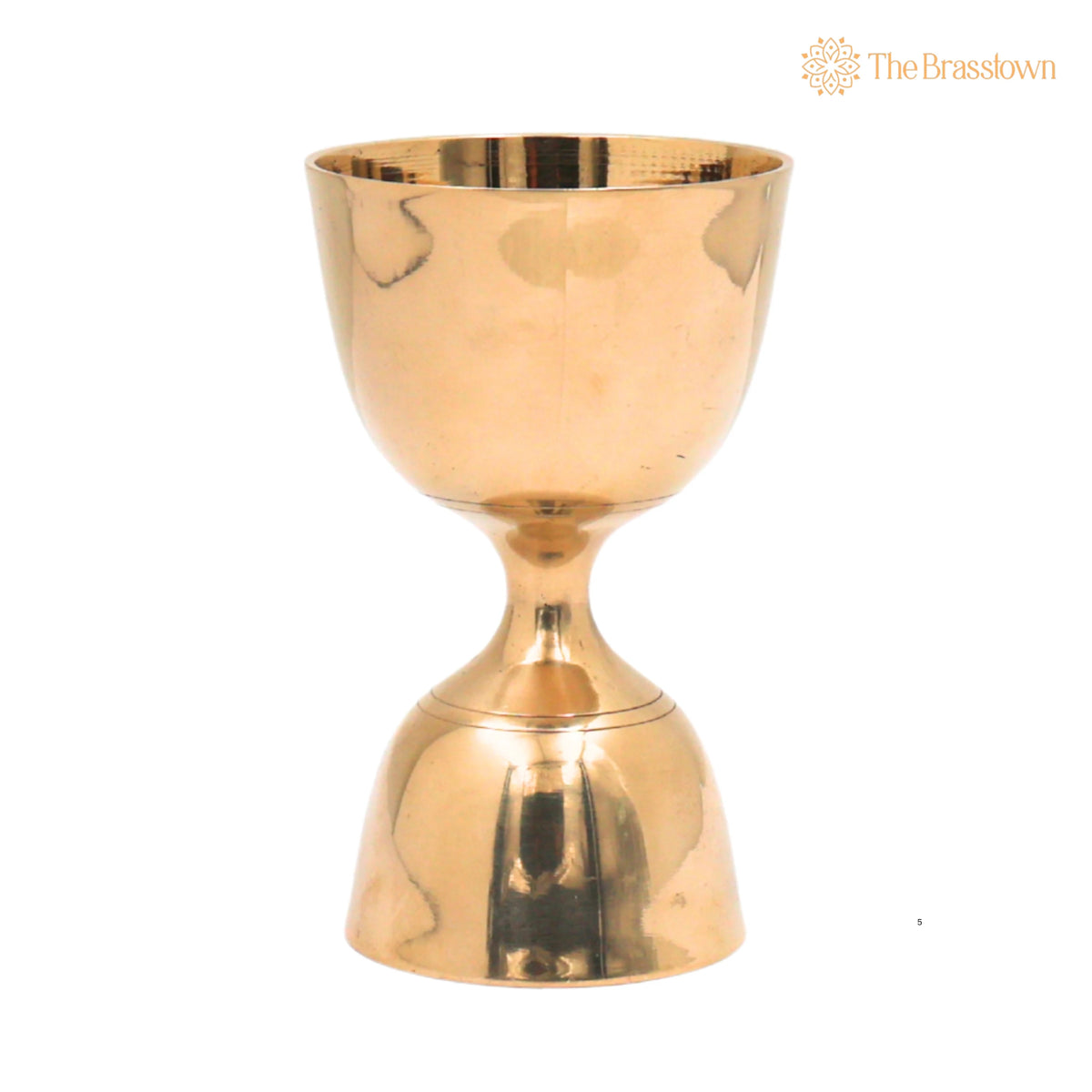 Brass Measuring Cup for Wine &amp; Beverage Serving – Handcrafted Traditional Measurement Vessel, Luxury Gift 3.5 Inch 2