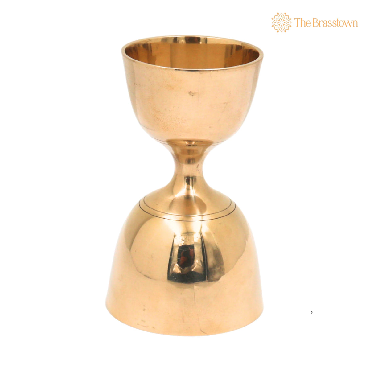 Brass Measuring Cup for Wine &amp; Beverage Serving – Handcrafted Traditional Measurement Vessel, Luxury Gift 3.5 Inch 3