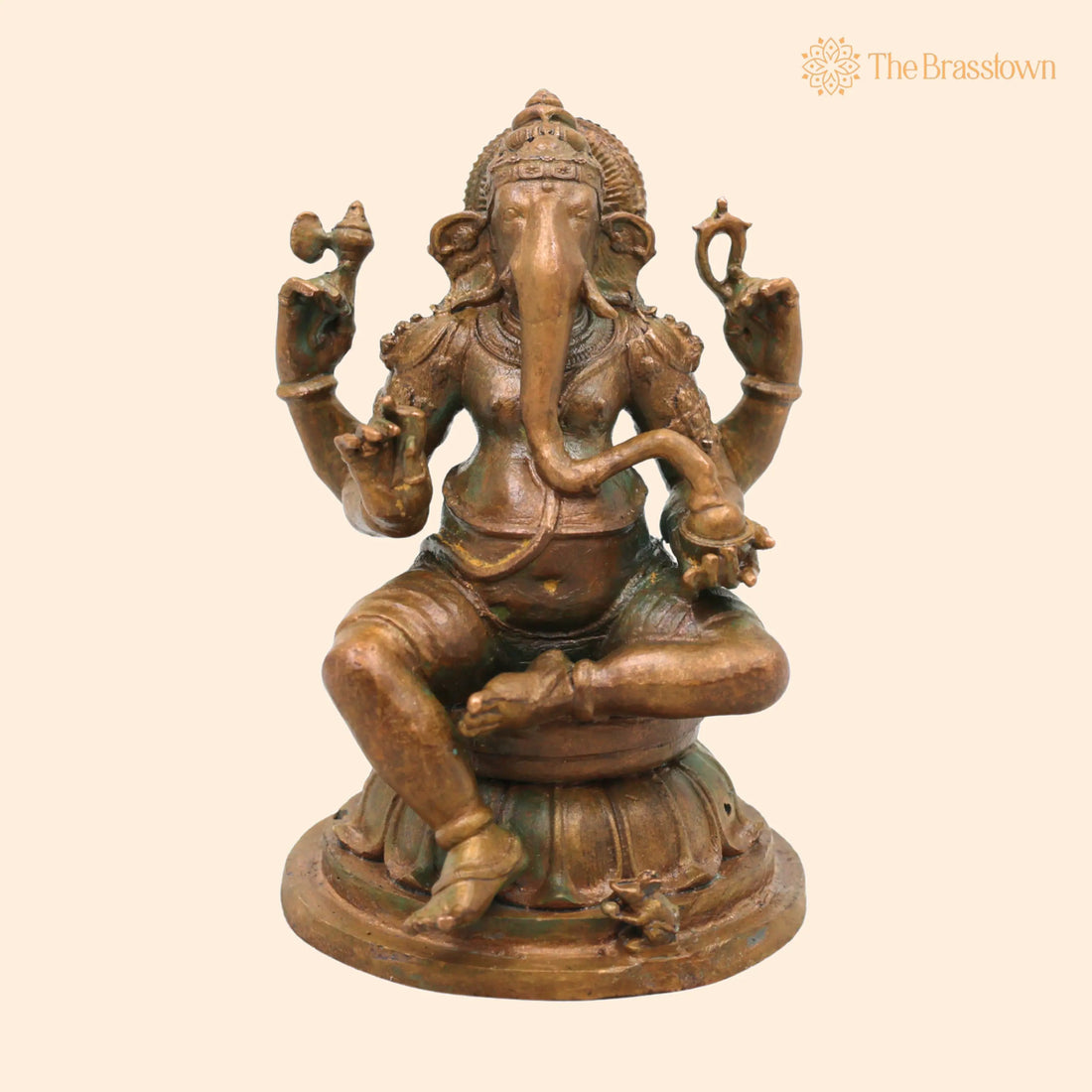 Bronze Ganesha Idol – Handcrafted Chola Ganapati Vinayaka Murti for Pooja Home Décor Vastu Temple &amp; Spiritual Gifting 4.5 Inch 1