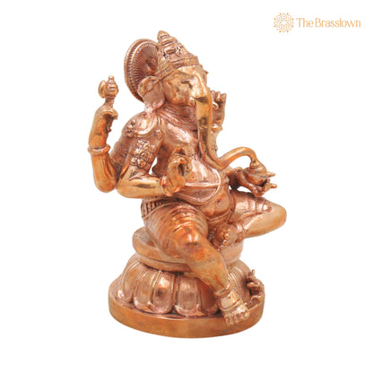 Bronze Ganesha Idol – Ganapati Murti, Chola Handcrafted Statue for Pooja, Home Décor &amp; Gifting 4.5 Inch 2