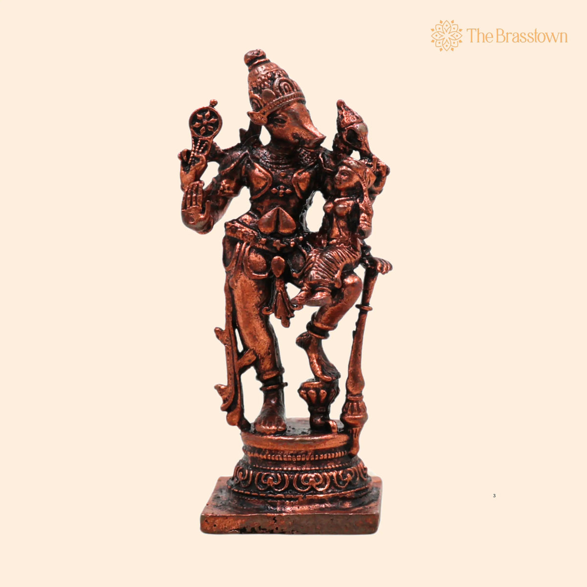 Copper Varaha Lakshmi Idol – Varaha Lakshmi Murti for Pooja, Vastu, Home Décor &amp; Gifting, Handcrafted Traditional 2.5 Inch 1