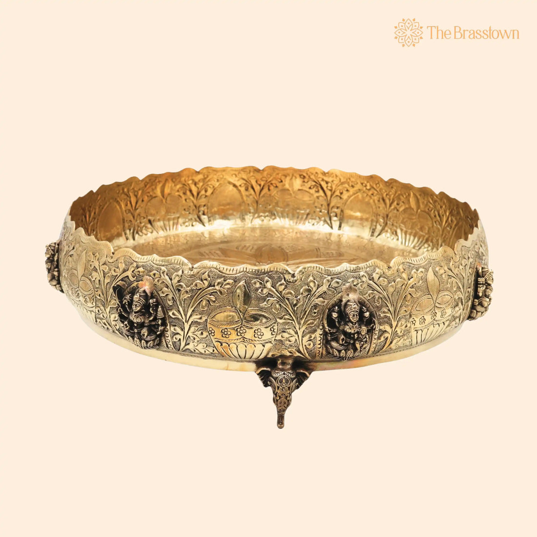 Ashtalakshmi Brass Pooja Bowl – Goddess Lakshmi Traditional Handcrafted Vessel for Home Décor &amp; Gifting 4.5 Inch 1