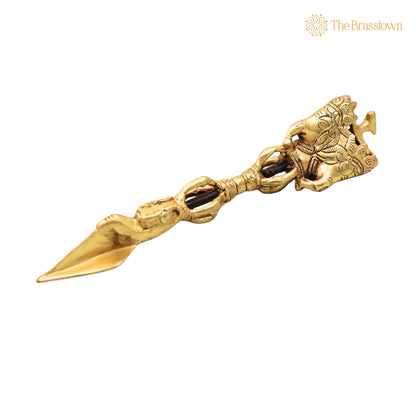 Brass Ganesha Phurba – Ganapati Vajra Dorje Ritual Dagger for Pooja, Home Décor &amp; Gifting, Handcrafted Traditional 12 Inch 2