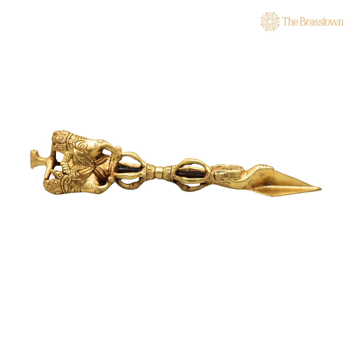Brass Ganesha Phurba – Ganapati Vajra Dorje Ritual Dagger for Pooja, Home Décor &amp; Gifting, Handcrafted Traditional 12 Inch 3