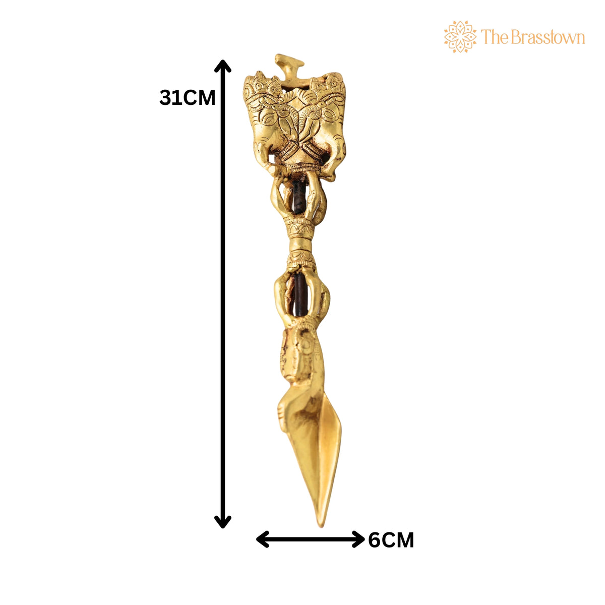 Brass Ganesha Phurba – Ganapati Vajra Dorje Ritual Dagger for Pooja, Home Décor &amp; Gifting, Handcrafted Traditional 12 Inch 5
