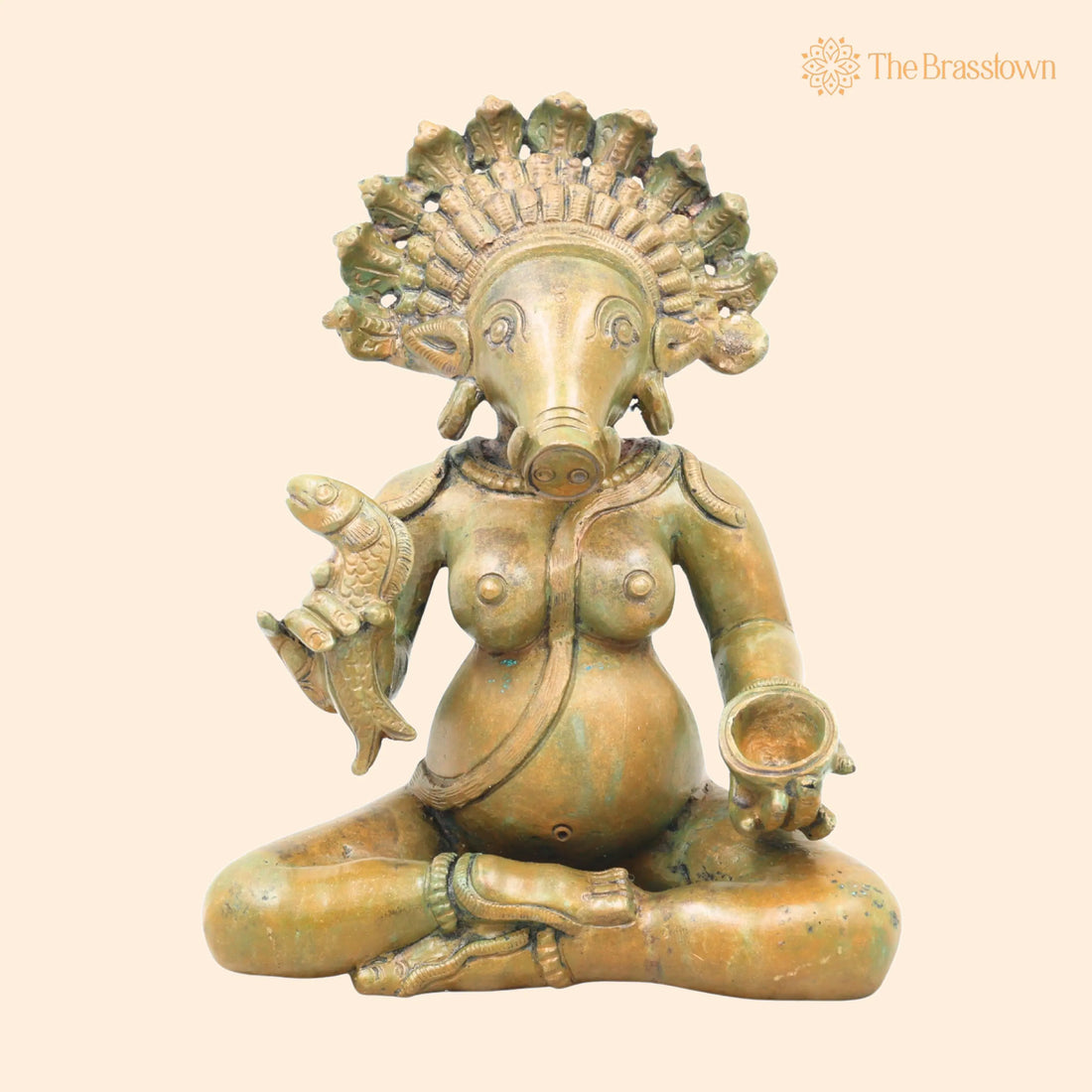 Bronze Varahi Devi Idol – Maha Varahi Murti, Handcrafted Chola Art Statue for Pooja, Home Décor &amp; Gifting 8 Inch 1